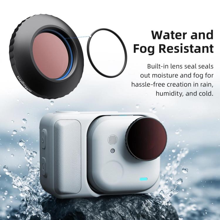 Para Insta360 GO Ultra aMagisn Filtro impermeable Marco de aleación de aluminio Lente antivaho, UV, CPL, ND8/16/32/64, ND8/16/32+CPL