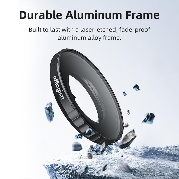 Para Insta360 GO Ultra aMagisn Filtro impermeable Marco de aleación de aluminio Lente antivaho, UV, CPL, ND8/16/32/64, ND8/16/32+CPL