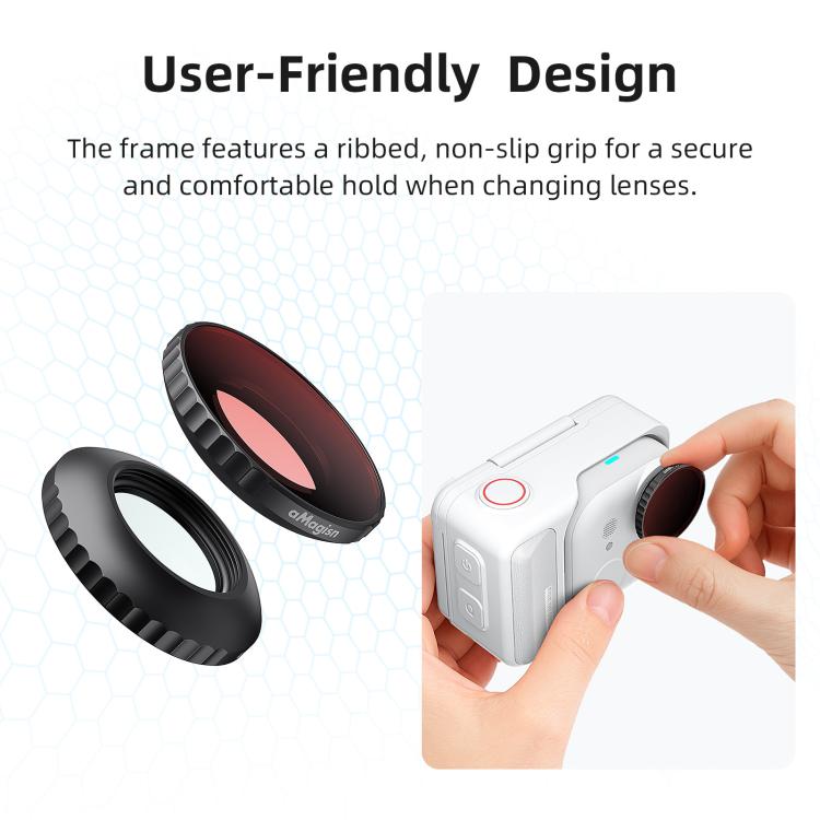 Para Insta360 GO Ultra aMagisn Filtro impermeable Marco de aleación de aluminio Lente antivaho, UV, CPL, ND8/16/32/64, ND8/16/32+CPL