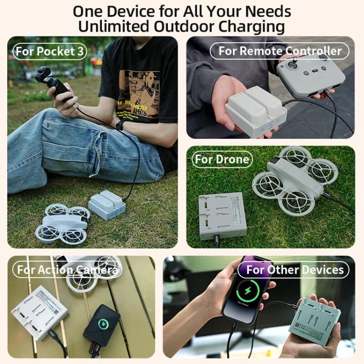 Estuche de carga rápida para batería inteligente de doble canal LKTOP NC016 y gestor de carga para drones, NC016