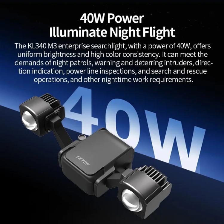 Lámpara intermitente de colores LKTOP KL340 de 40 W para montaje en dron, For DJl Mavic 3T / 3E