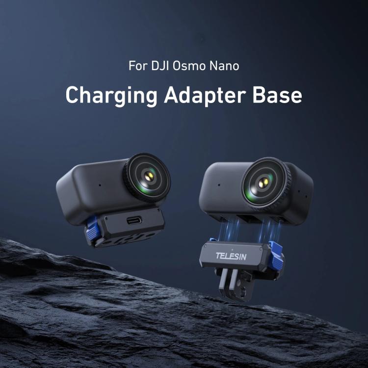 Adaptador de carga recargable con base magnética de liberación rápida TELESIN para DJI Osmo Nano, Charging