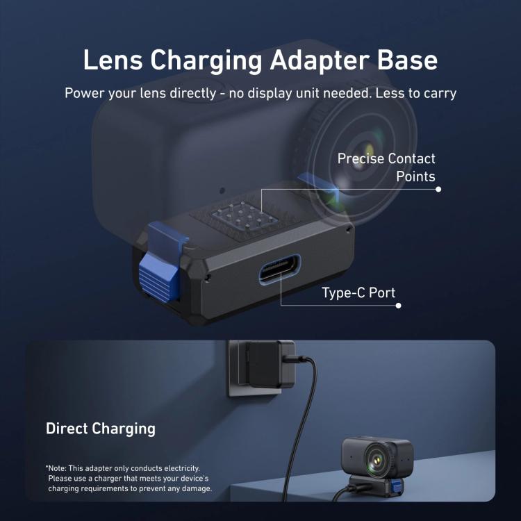Adaptador de carga recargable con base magnética de liberación rápida TELESIN para DJI Osmo Nano, Charging