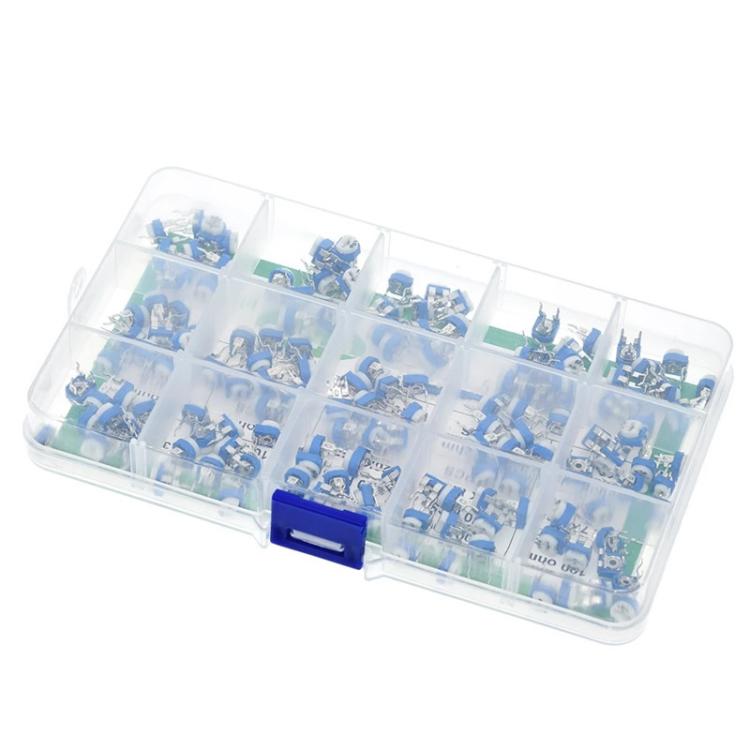 150 piezas/juego de caja de resistencias ajustables de 6 mm con iluminación, 150pcs /Set