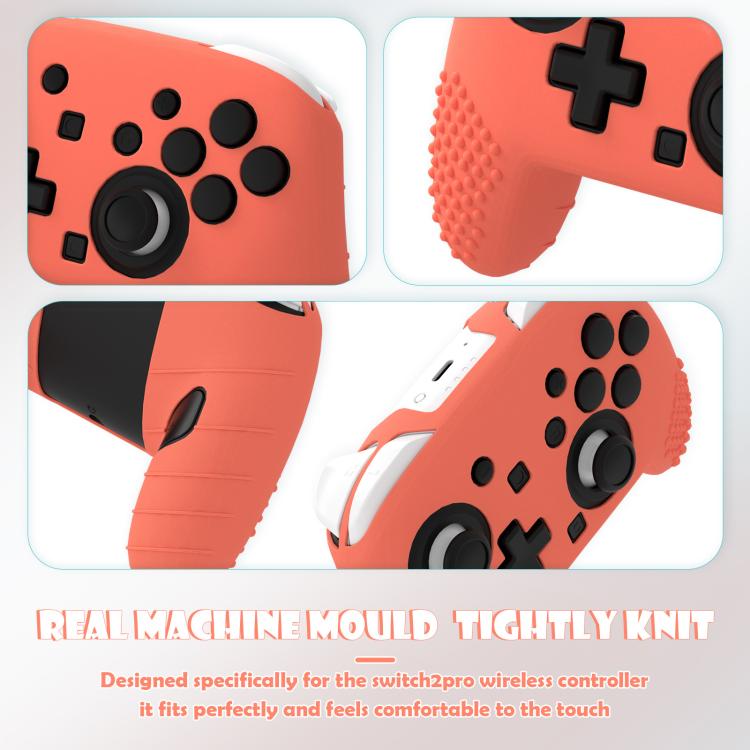 Funda de silicona suave al tacto con agarre agradable para la piel para el mando Pro de Switch 2