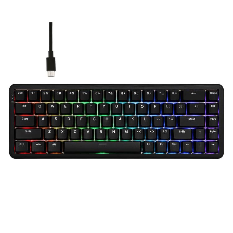 Teclado mecánico con cable Ajazz AK680 MAX con eje magnético e iluminación RGB., Black, White, Black Gray Yellow, Blue White Dark Blue, Side Engraving Gradient Pink, Contour Line Black, Contour Line White
