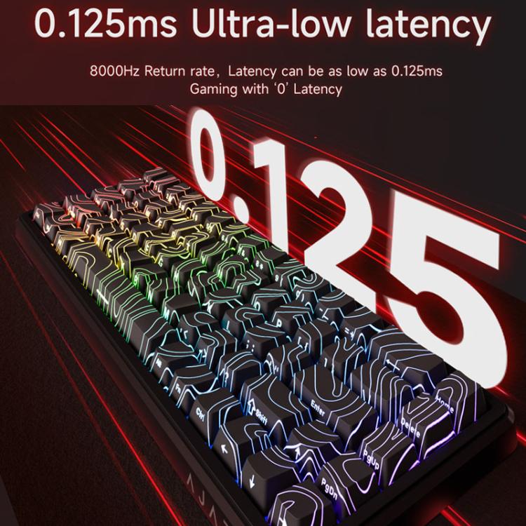 Teclado mecánico con cable Ajazz AK680 MAX con eje magnético e iluminación RGB., Black, White, Black Gray Yellow, Blue White Dark Blue, Side Engraving Gradient Pink, Contour Line Black, Contour Line White