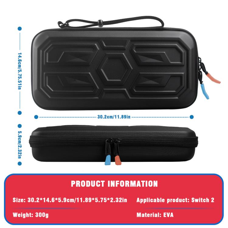 Funda protectora rígida estilo mecha para Nintendo Switch 2, portátil, a prueba de golpes, con bolsa de almacenamiento.