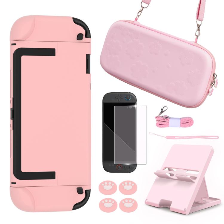 Paquete de accesorios Sakura para Nintendo Switch 2: Estuche portátil con carcasa, 4 agarres para los pulgares, protector de pantalla y soporte., Bundle