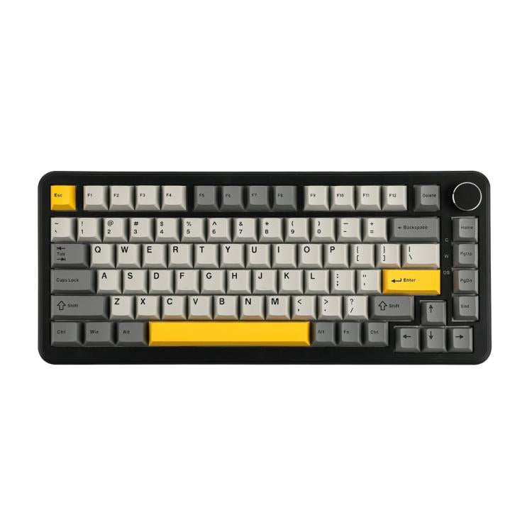 Teclado mecánico Ajazz AK820 MAX de 75 teclas con juntas intercambiables en caliente e iluminación RGB., Tri-mode Sea Salt Shaft V2 Side Carved Gradient Blue, Tri-mode Ice Cream Shaft Purple White Blue, Tri-mode Ice Cream Shaft Black Gray Yellow       ...