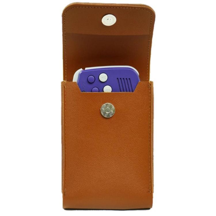 Estuche de almacenamiento para consola de juegos portátil ANBERNIC RG34XX. Funda de cuero para consola de juegos., Brown