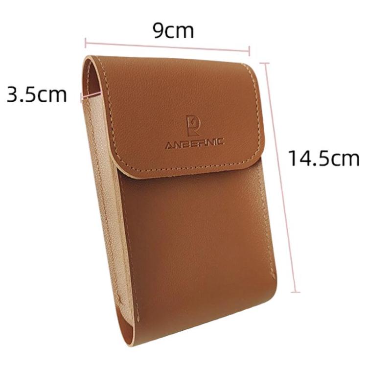 Estuche de almacenamiento para consola de juegos portátil ANBERNIC RG34XX. Funda de cuero para consola de juegos., Brown