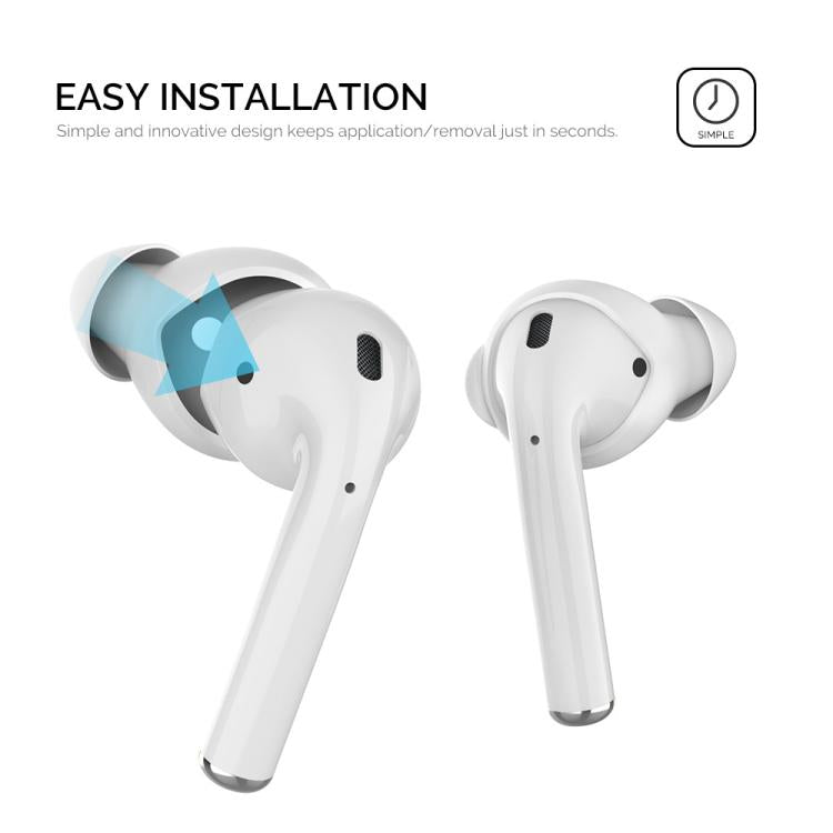 Funda de silicona insonorizada para AirPods 1/2 AhaStyle PT66 (3 pares), Large White, Large Black, Large Pink, Large Light Blue, Small White, Small Black, Small Pink, Small Light Blue