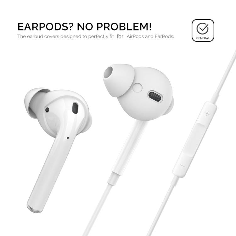 Funda de silicona insonorizada para AirPods 1/2 AhaStyle PT66 (3 pares), Large White, Large Black, Large Pink, Large Light Blue, Small White, Small Black, Small Pink, Small Light Blue