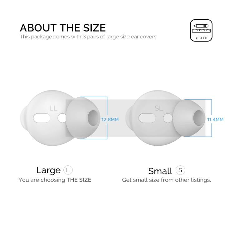 Funda de silicona insonorizada para AirPods 1/2 AhaStyle PT66 (3 pares), Large White, Large Black, Large Pink, Large Light Blue, Small White, Small Black, Small Pink, Small Light Blue