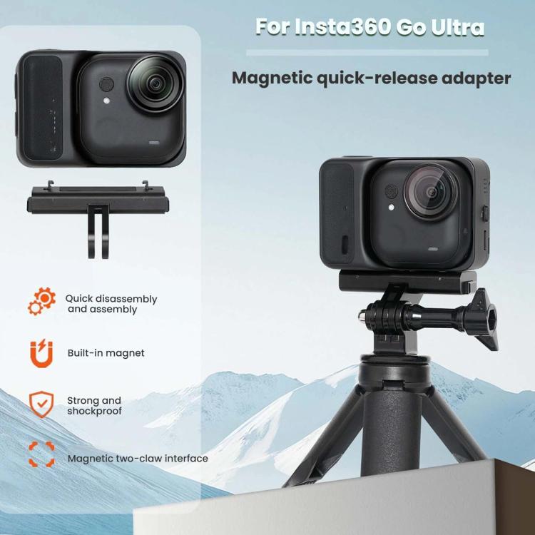 Adaptador de liberación rápida magnético Ultra para Insta360 GO, accesorio expandible de aleación de aluminio., Quick-Release Adapter