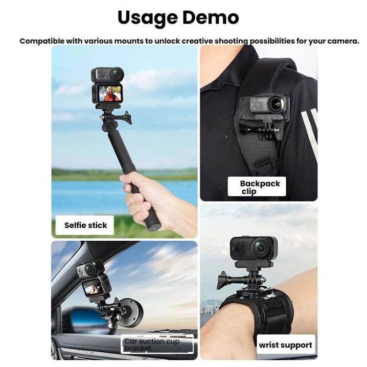 Base adaptadora magnética de liberación rápida para DJI Osmo Nano con 2 garras y orificio para tornillo de 1/4 de pulgada., Adapter Base