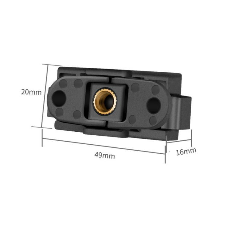 Base adaptadora magnética de liberación rápida para DJI Osmo Nano con 2 garras y orificio para tornillo de 1/4 de pulgada., Adapter Base