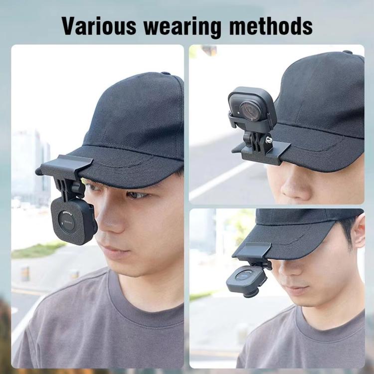 Soporte para gorra Insta360 GO Ultra POV con clip para gorra para disparos en primera persona con manos libres, Cap Clip