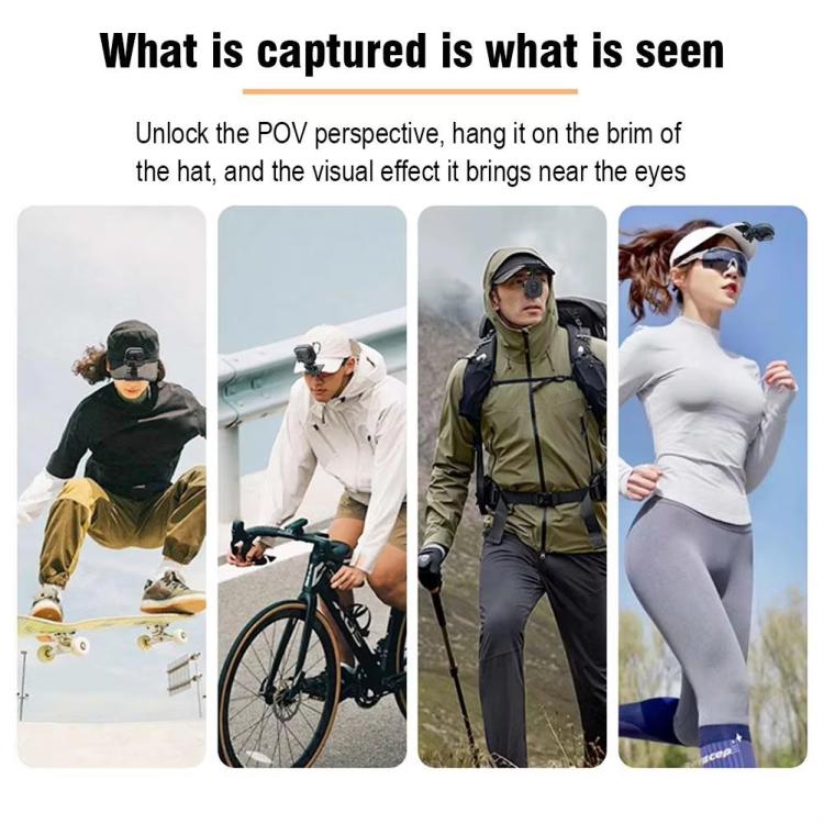 Soporte para gorra Insta360 GO Ultra POV con clip para gorra para disparos en primera persona con manos libres, Cap Clip