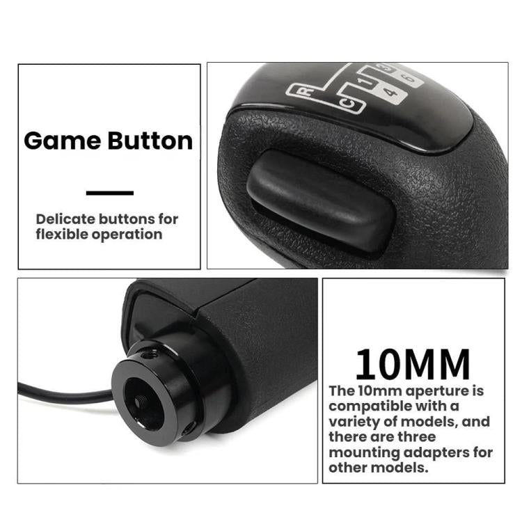 Palanca de cambios de simulador de joystick Eurogamer para carreras, compatible con Logitech G29 / G27 / G25, HB044