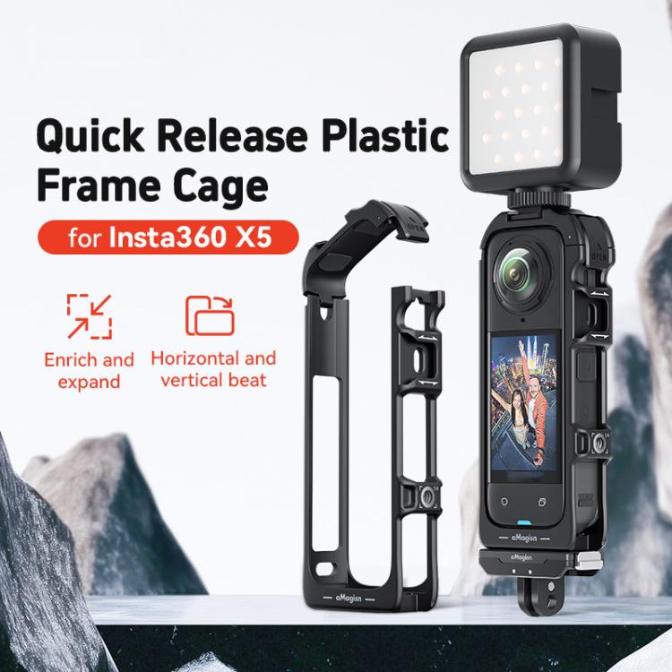 Accesorios para marco de expansión de jaula de plástico de liberación rápida AMagisn para Insta360 X5, PF02
