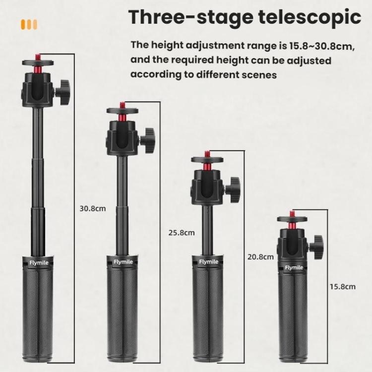 Trípode con palo selfie extensible Flymile para DJI Osmo Pocket 3 / Action 5 Pro