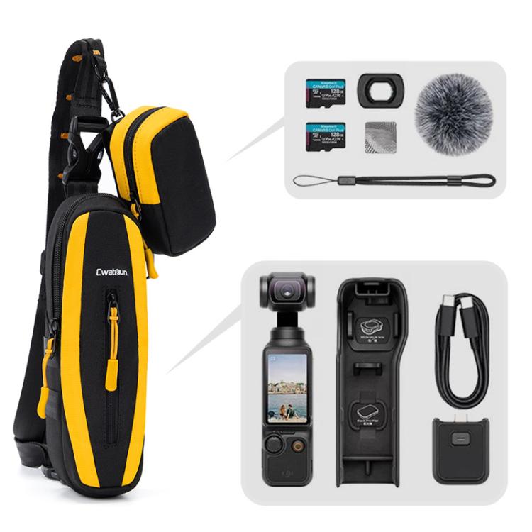 Bolsa organizadora pequeña Cwatcun D225 para DJI Osmo Pocket 3, bolsa protectora multifuncional para cámara deportiva., D225