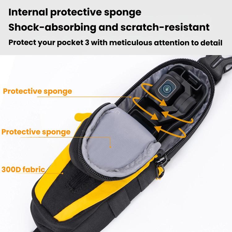 Bolsa organizadora pequeña Cwatcun D225 para DJI Osmo Pocket 3, bolsa protectora multifuncional para cámara deportiva., D225
