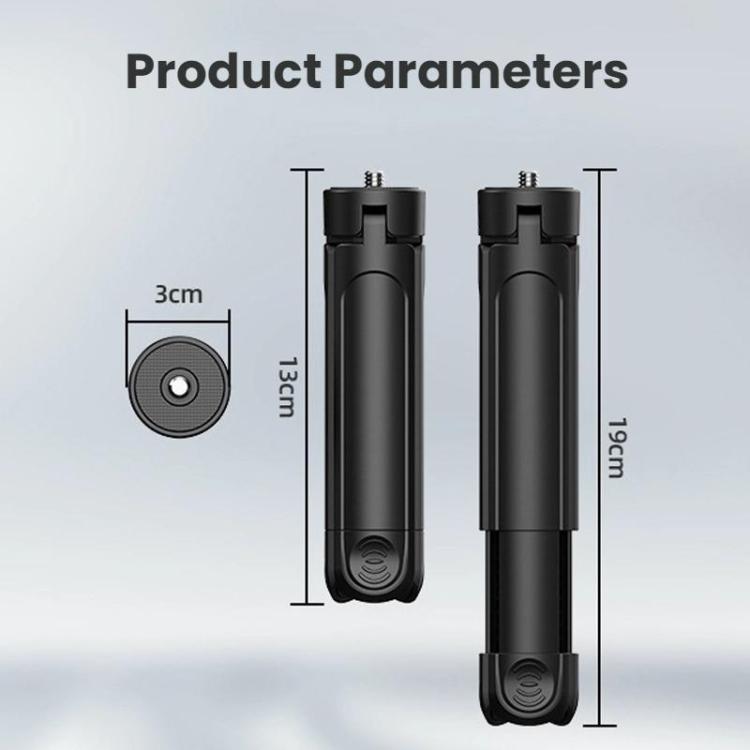 Trípode Flymile para cámaras de acción DJI Osmo Pocket 3 / Action 4 / Insta360 X5 / GoPro, Tripod Extension, Tripod Extension with Copper Nut Adapter