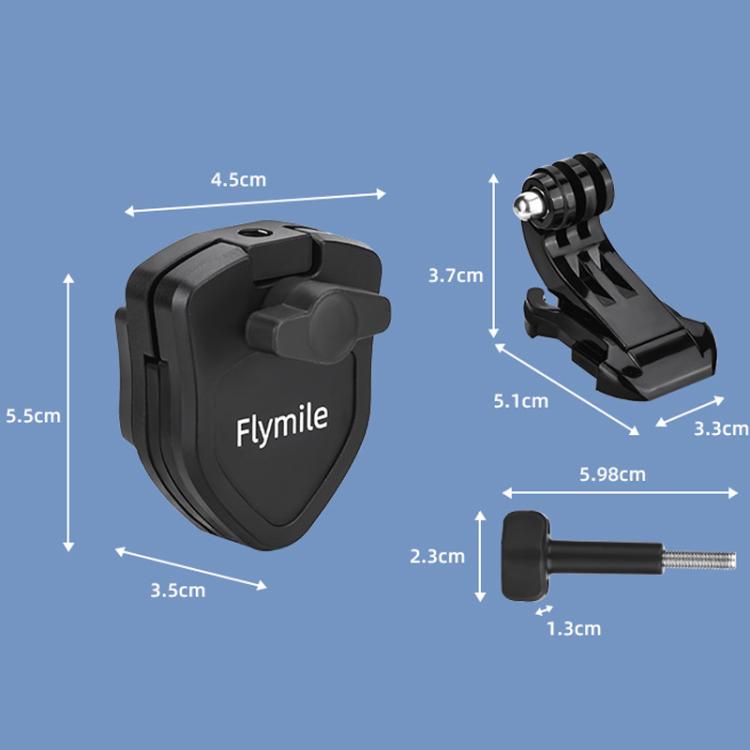 Soporte Flymile para cámara de acción en parabrisas de motocicleta para DJI Osmo Action 5 Pro / GoPro 13