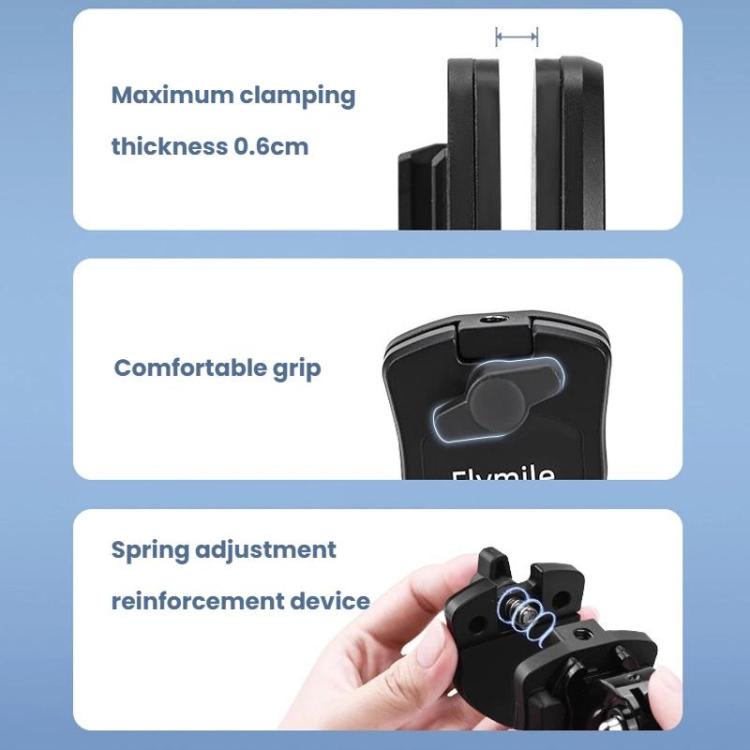 Soporte Flymile para cámara de acción en parabrisas de motocicleta para DJI Osmo Action 5 Pro / GoPro 13