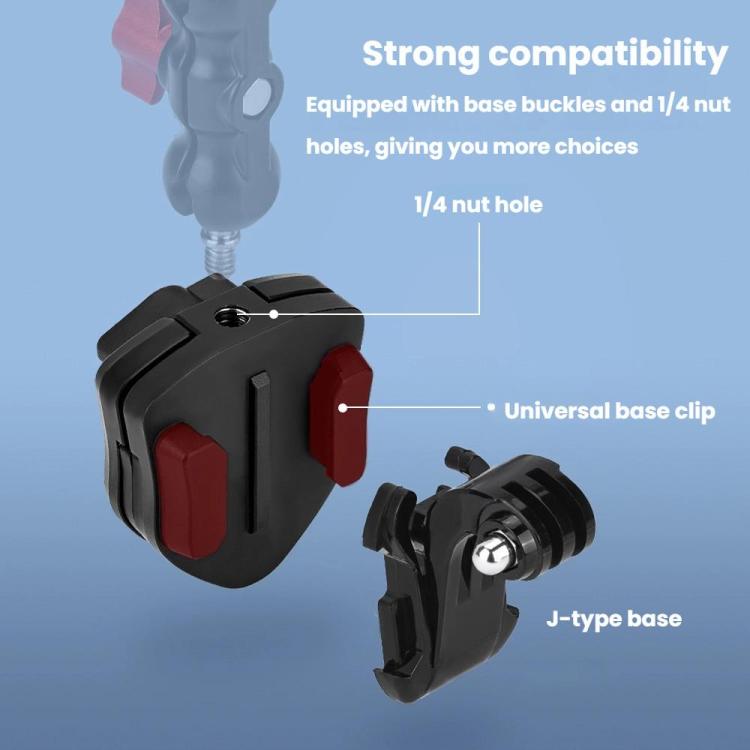 Soporte Flymile para cámara de acción en parabrisas de motocicleta para DJI Osmo Action 5 Pro / GoPro 13