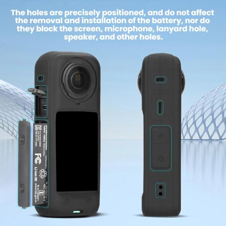 Funda protectora de silicona antipolvo Flymile para Insta360 X4, For Insta360 X4