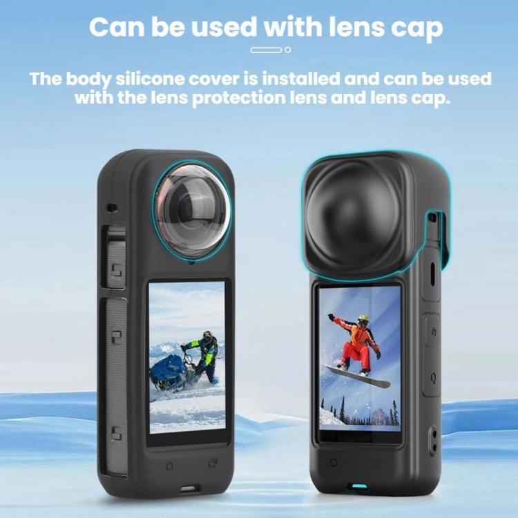 Funda protectora de silicona antipolvo Flymile para Insta360 X4, For Insta360 X4