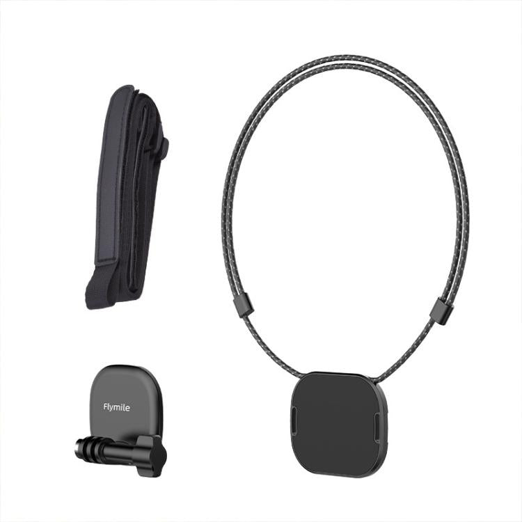 Soporte magnético para cámara de acción Flymile para montar en el cuello, compatible con DJI Osmo 360 / Pocket 3 / Action 5 Pro / Insta360 X5