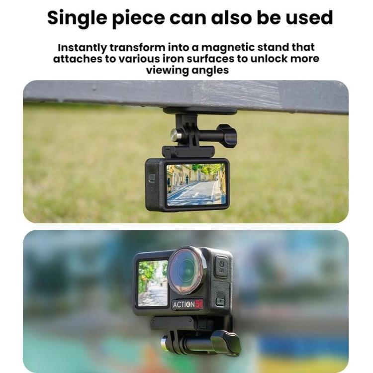 Soporte magnético para cámara de acción Flymile para montar en el cuello, compatible con DJI Osmo 360 / Pocket 3 / Action 5 Pro / Insta360 X5