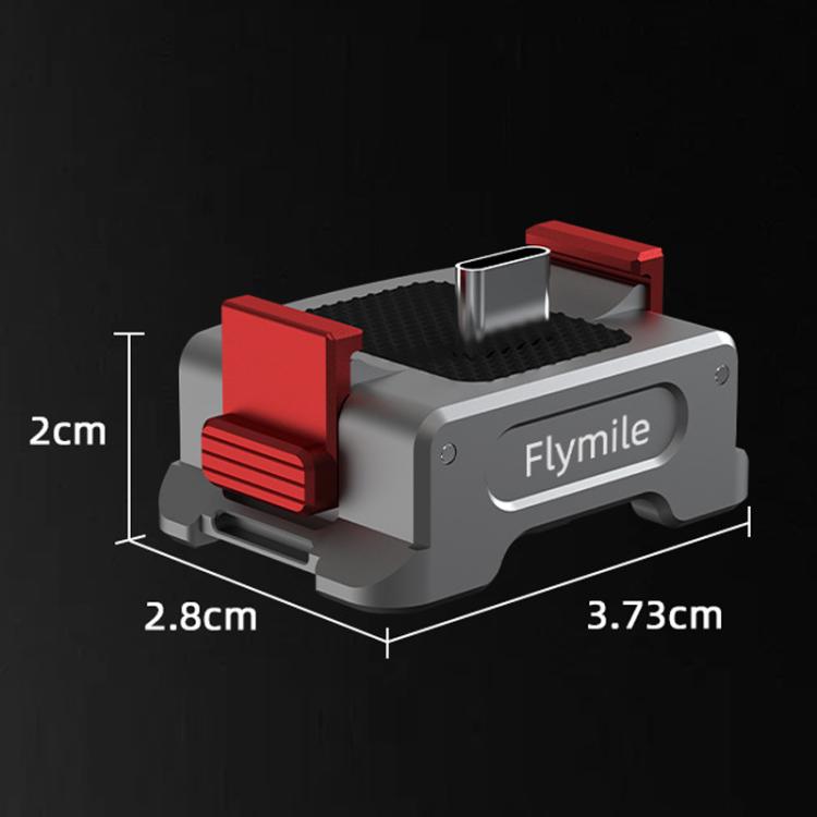 Adaptador de carga magnético de liberación rápida Flymile de doble puerto con rosca de 1/4" para DJI Osmo Pocket 3