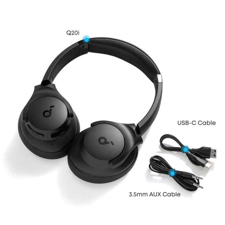 Auriculares inalámbricos Bluetooth con cancelación activa de ruido ANKER Soundcore Q20i