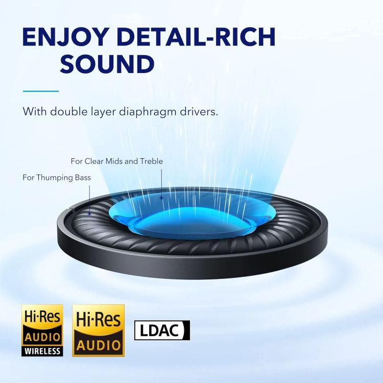 Auriculares inalámbricos Bluetooth con diadema ANKER Soundcore Space Q45