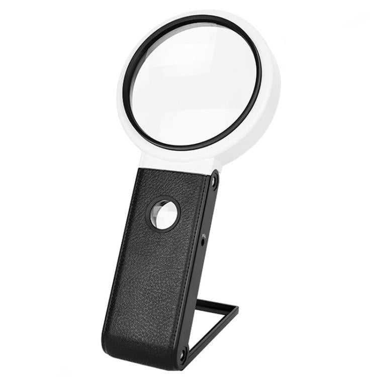 Lupa de escritorio plegable con LED para la lectura e identificación de joyas antiguas., 80mm 6X / 25X, 90mm 5X / 25X, 110mm 3.5X / 25X