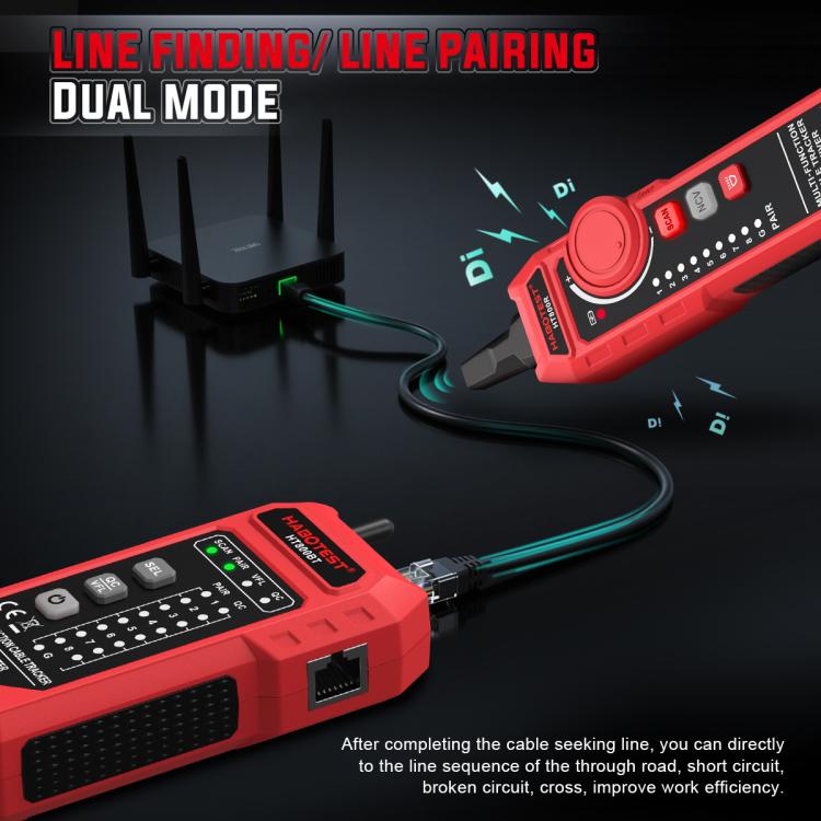 Probador de cables de red antiinterferencias multifunción HABOTEST, HT800B