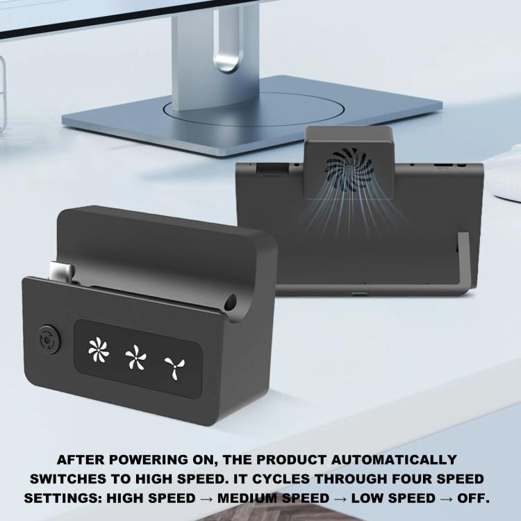 Ventilador de refrigeración turbo de 3 velocidades con enfriador de escape ajustable para consola Nintendo Switch 2