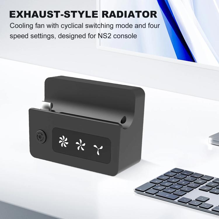 Ventilador de refrigeración turbo de 3 velocidades con enfriador de escape ajustable para consola Nintendo Switch 2