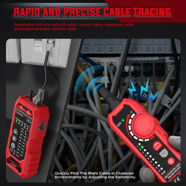 Localizador y comprobador de cables de red multifunción HABOTEST, HT801B