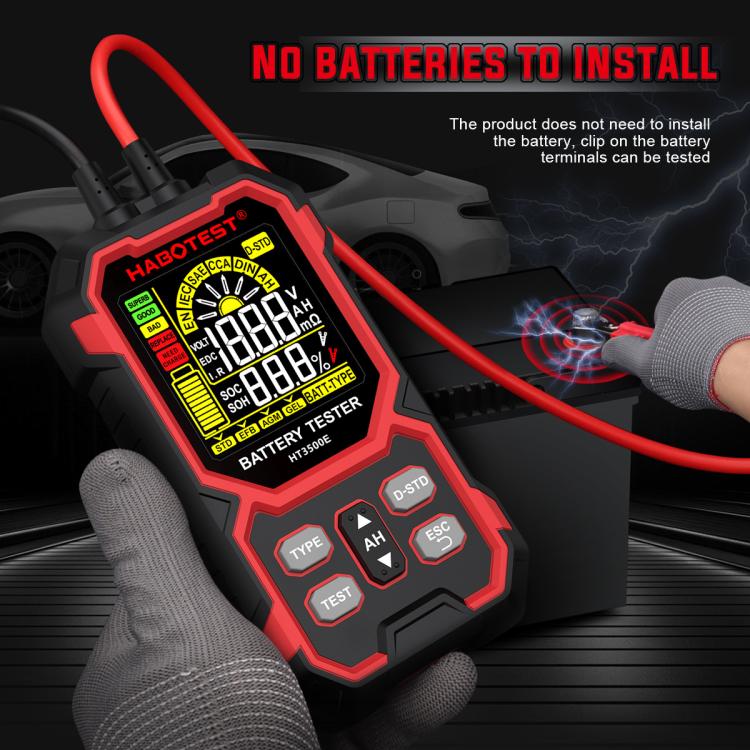 Comprobador de vida útil de baterías de coche HABOTEST 12/24V