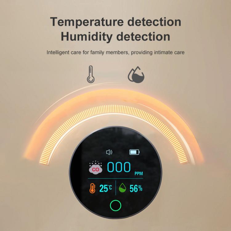 Detector digital portátil de monóxido de carbono K5S con detector de temperatura y humedad., K5S