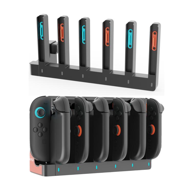 Estación de carga ipega 6 en 1 para Nintendo Switch y 2 mandos Joy-Con. Base de carga., PG-SW2189