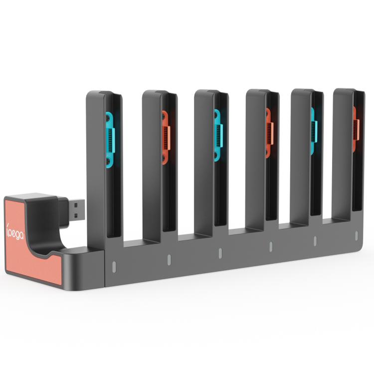 Estación de carga ipega 6 en 1 para Nintendo Switch y 2 mandos Joy-Con. Base de carga., PG-SW2189