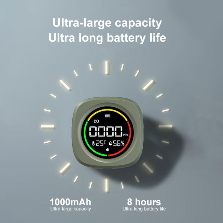 Detector de monóxido de carbono, temperatura y humedad 3 en 1 K5A, portátil para exteriores. Alarma de detección de CO., K5A